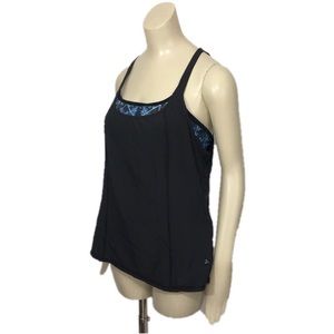 NWT Prana Black sway Athletic tank built in bra NWT